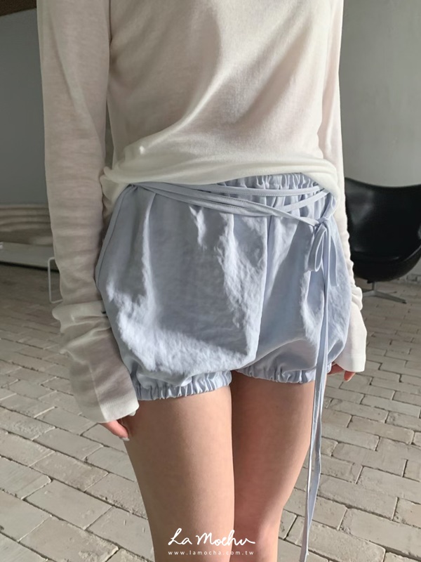 滑布綁繩顯瘦南瓜褲